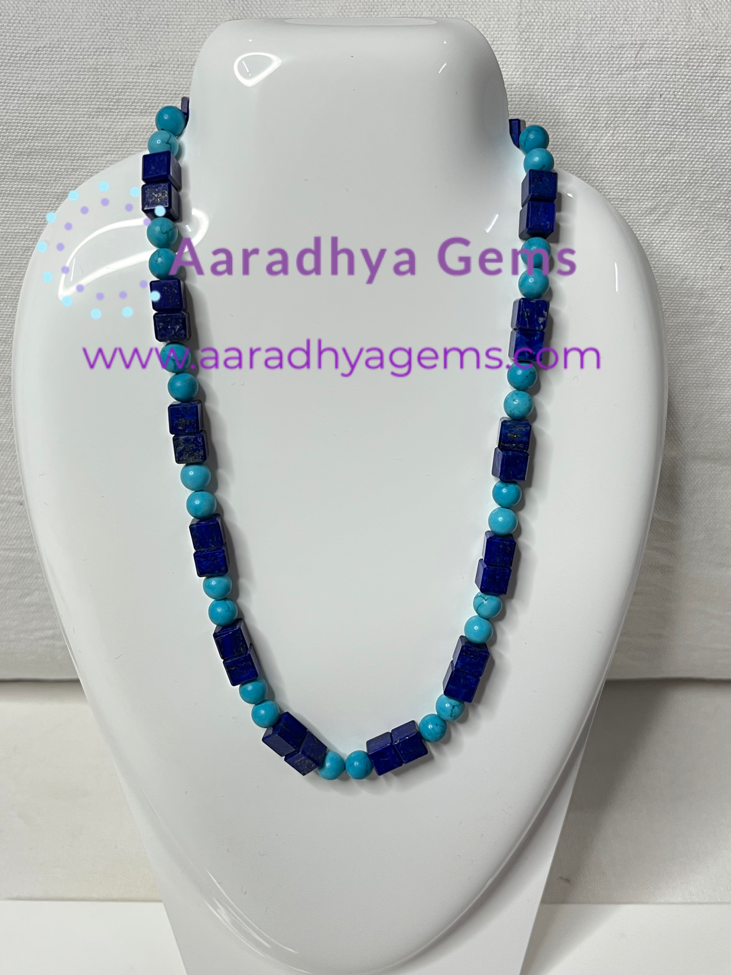 Certified Natural Lapis Lazuli & Turquoise Necklace (232 Carats)
